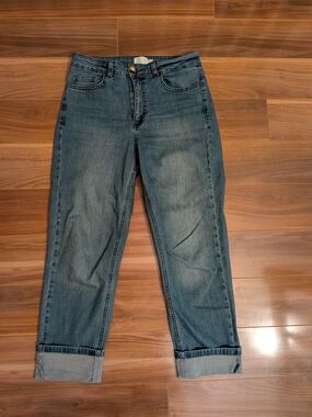 Atelier Rêve High-Waisted Straight Leg Jeans - Size 36 - Medium Wash